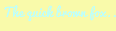 Image with Font Color BEFFFA and Background Color F9FAAA